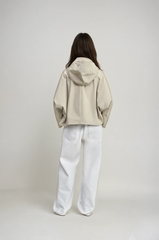 Trenchjacke mit abnehmbarer Kapuze