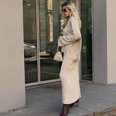 Oversized Zweiteiler aus Feinstrick