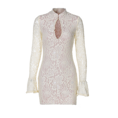 Elegantes Spitzenkleid mit langen Ärmeln