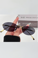 Elegante ovale randlose Sonnenbrille