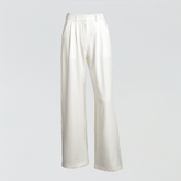 Elegante Palazzo Stoffhose in Weiß