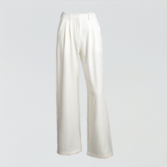 Elegante Palazzo Stoffhose in Weiß