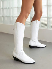 Bestickte Boho Stiefel mit Blockabsatz