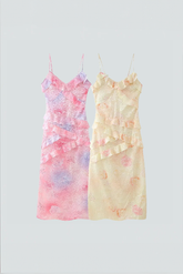 Wellenkleid mit Rüschen