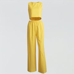 Sommerliches Leinen-Kurzset