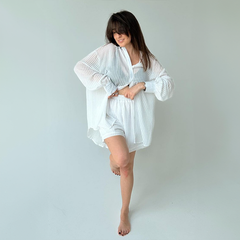 Gestreiftes Hemd & Shorts Set