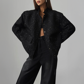 Metallisch glänzende Jacke