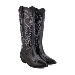 Bestickte Boho Stiefel mit Blockabsatz