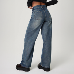 Breite Jeans mit klassischem Design