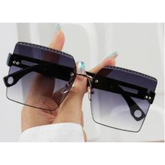 Modische quadratische randlose Sonnenbrille