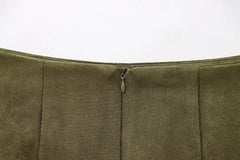 Wildleder-Style Midirock