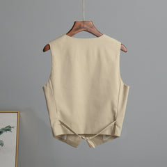 Ärmellose Weste aus Leinen