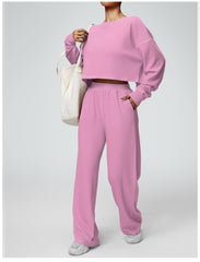 Weite High-Waist-Sporthose