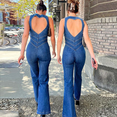Jeans-Jumpsuit mit Reißverschluss