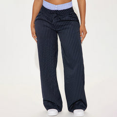 Weite Hose mit Streifen