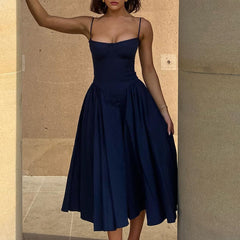 Corsage-Midikleid mit Schwung