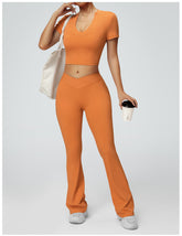 Hochtaillierte Bootcut-Leggings