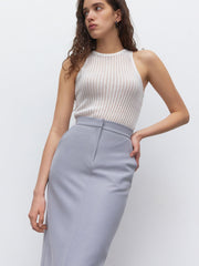 Gerippter Strick-Tanktop