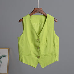 Ärmellose Weste aus Leinen