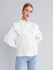 Bluse mit Volantdetails