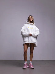 Oversized Kapuzenpullover mit Print