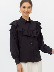 Bluse mit Volantdetails