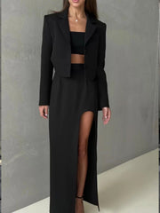 Eleganter High-Waist-Maxirock mit Schlitz