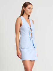 Ärmelloses Weste-Set mit Minirock