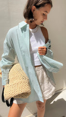 Gestreifte Oversized-Bluse