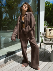 Baumwoll-Set mit Oversize-Hemd