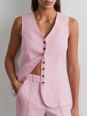 Leinenset mit Knopfleiste