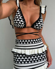 Häkel-Zweiteiler mit Volant