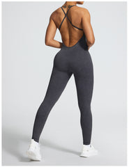 Yoga-Jumpsuit mit Spaghettiträgern