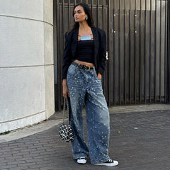 Baggy-Jeans mit Distressed-Look
