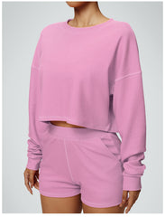 Offenes Rücken-Cropped-Sweatshirt