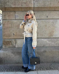 Trenchjacke mit Taillengürtel