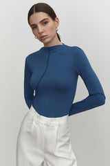 Langarmshirt mit schräger Naht