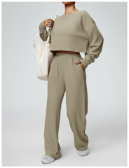 Offenes Rücken-Cropped-Sweatshirt