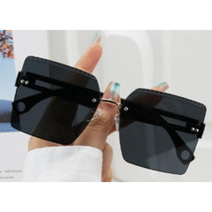 Modische quadratische randlose Sonnenbrille