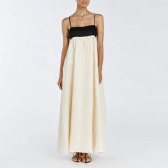 Zweifarbige Sommer-Trägerkleid