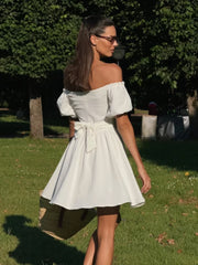 Verspieltes Off-Shoulder-Kleid mit Puffärmeln