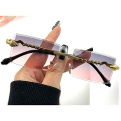 Sonnenbrille mit goldenen Schlangen-Details