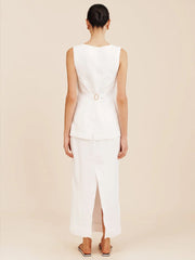 Ärmelloses Leinen-Set