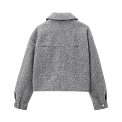 Bouclé Cropped-Jacke