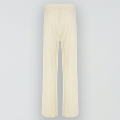 Rippstrick-Hose mit weitem Bein