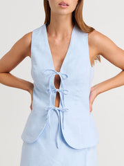 Ärmelloses Weste-Set mit Minirock