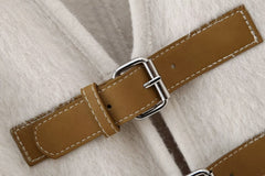 Bouclé-Jacke mit Schnallenverschluss