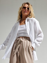 Baumwollbluse mit lockerer Passform