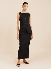 Ärmelloses Leinen-Set