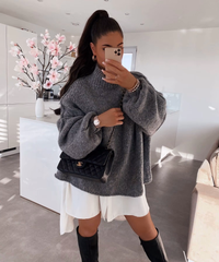 Oversized herbst Pullover | Outlet